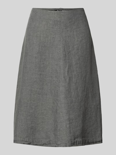 Produktfoto, Ausgestellter Mini-Rock aus reinem Leinen von Marc O'Polo in Melange-Optik und Mini-Länge, Passform Ausgestellt, Reißverschluss, Flammgarn, Material reines Leinen