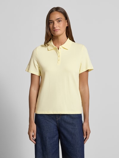 s.Oliver RED LABEL Regular Fit Poloshirt aus Baumwoll-Mix Hellgelb 4