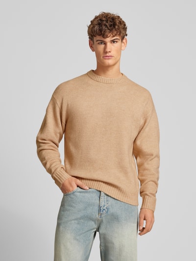 Jack & Jones Sweter z dzianiny z okrągłym dekoltem model ‘OLLIE’ Beżowy 4