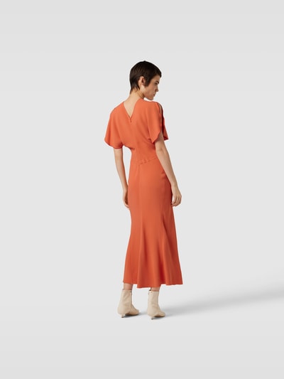 Victoria Beckham Maxikleid aus Viskose-Mix Koralle 5