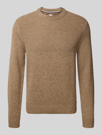 Brax Gebreide pullover met ribboorden, model 'Rick' Kit - 2