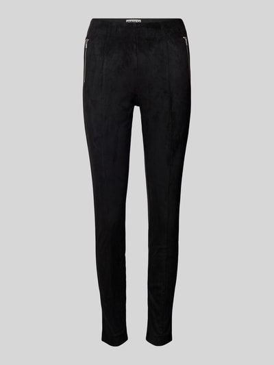 Only Slim fit legging in suèdelook, model 'ANGALI LIFE' Zwart - 1