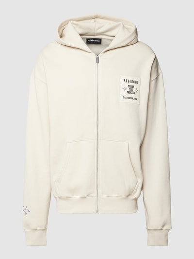 PEGADOR Oversized Sweatjacke mit Eingrifftaschen Offwhite 2
