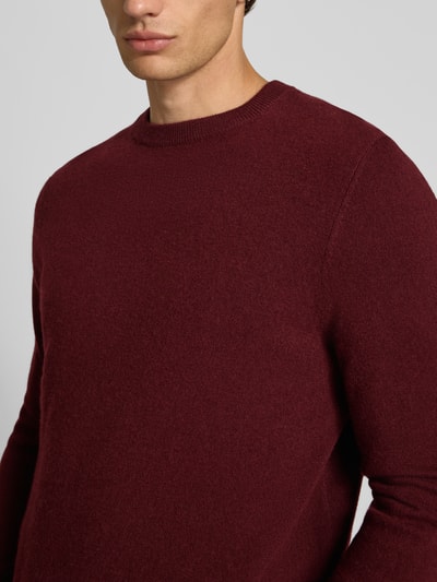 Christian Berg Men Strickpullover aus Wolle-Kaschmir-Mix Bordeaux Melange 3