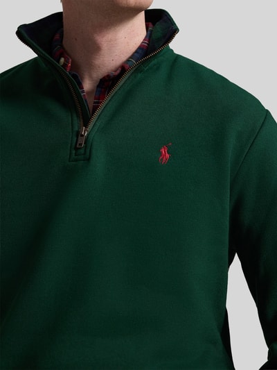 Polo Ralph Lauren Sweatshirt mit Troyerkragen Dunkelgruen 3