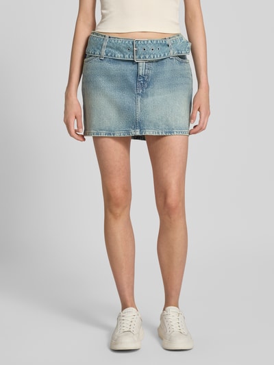 Hugo Blue Jeansrock mit Gürtel Modell 'Gamini' Jeansblau 4