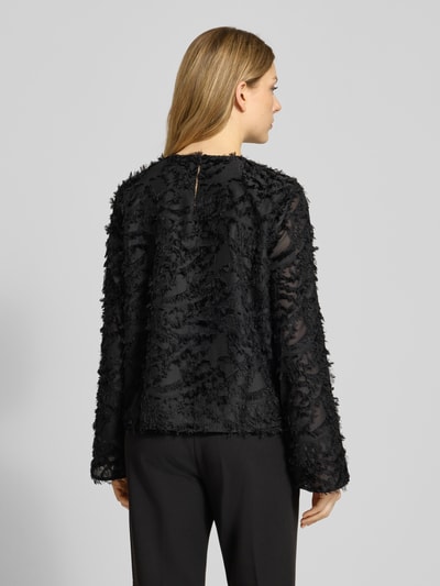 YAS Bluzka z długim rękawem i okrągłym dekoltem model ‘PARIA’ Czarny 5