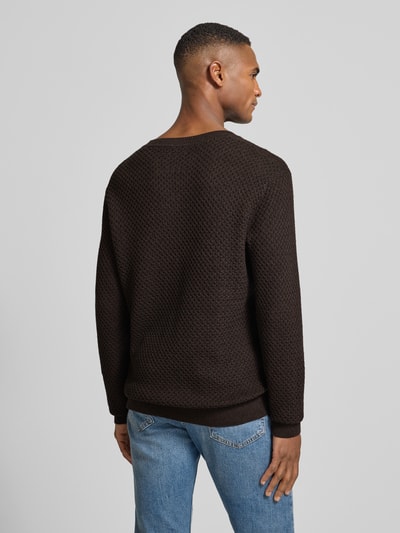 Jack & Jones Premium Strickpullover mit Strukturmuster Modell 'BARKLEY' Schoko 5
