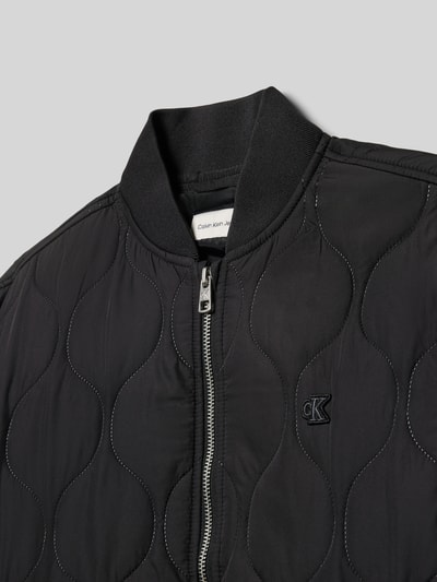 Calvin Klein Jeans Regular fit gewatteerd jack met logopatch, model 'Quilted' Zwart - 2