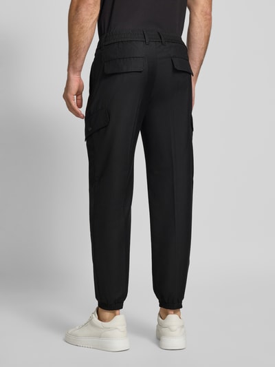 ARMANI EXCHANGE Spodnie cargo o kroju tapered fit z elastycznym pasem model ‘PANTALONI’ Czarny 5
