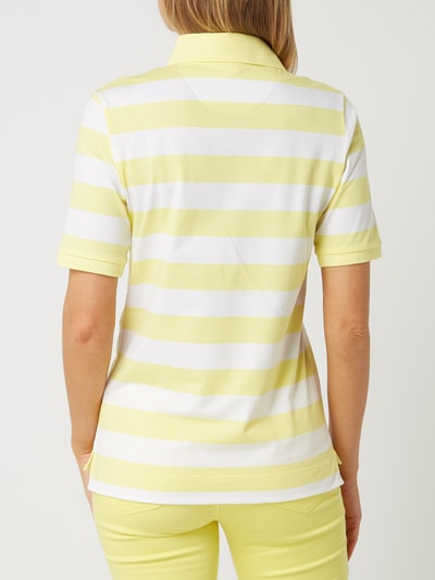 Brax Koszulka polo ze wzorem w paski model 'Cleo' Jasnożółty 6