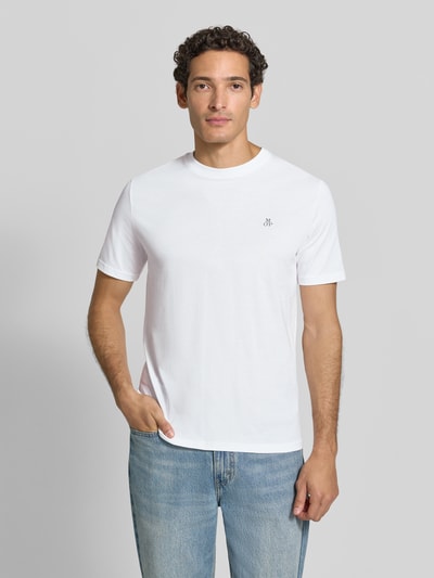 Marc O'Polo Regular Fit T-Shirt Set aus reiner Baumwolle im 2er-Pack Weiss 4