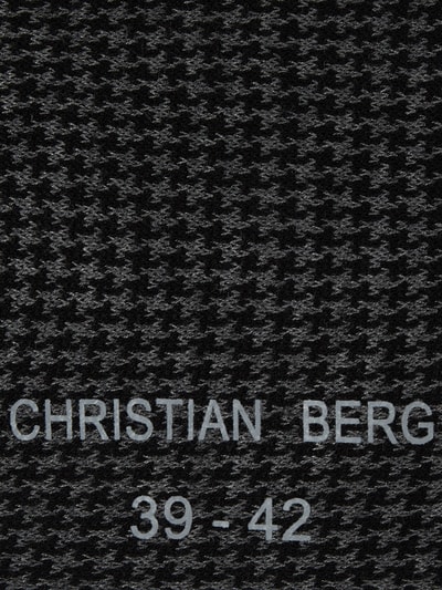 Christian Berg Men Socken mit Hahnentrittmuster im 2er-Pack Black 3