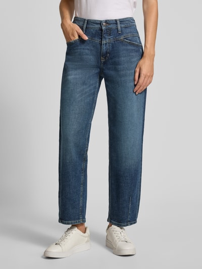 Cambio Relaxed fit jeans met steekzakken, model 'ELIN' Donkerblauw - 4