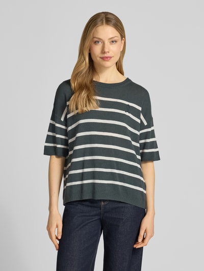 ARMEDANGELS Relaxed Fit Pullover aus Leinen-Mix Modell 'STRIPE' Khaki 4