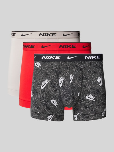 Nike Trunks mit elastischem Label-Bund Modell 'E-DAY' im 3er-Pack Rot 1