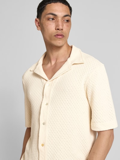 Officine Générale Freizeithemd mit Knopfleiste Offwhite 3