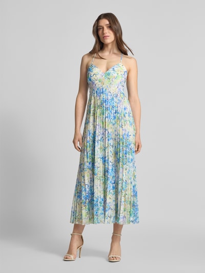 Jake*s Cocktail Sukienka koktajlowa z plisami Niebieski melanż 4