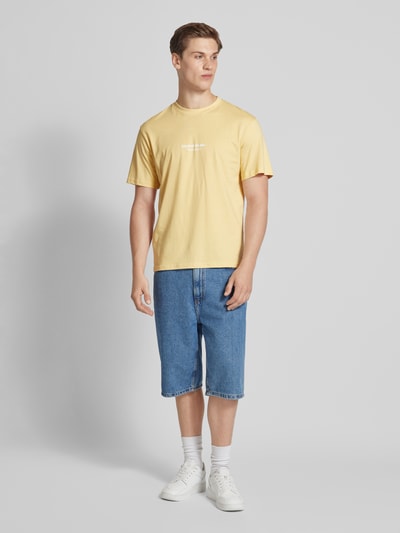 Jack & Jones T-shirt z okrągłym dekoltem model ‘JORVESTERBRO’ Jasnożółty 1