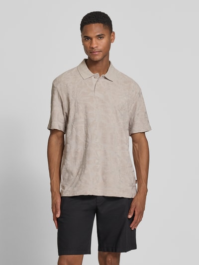 BOSS Orange Regular Fit Poloshirt aus Baumwoll-Mix Modell 'PE_FLOWER' Sand 4
