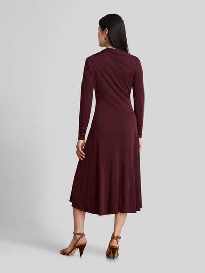 Lauren Ralph Lauren Fit and Flare Freizeitkleid langen Ärmeln Bordeaux 5