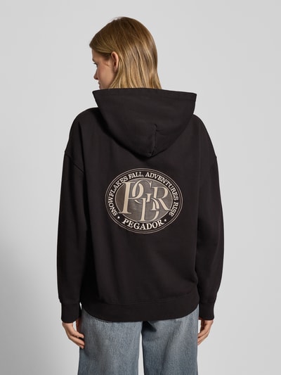 Pegador Oversized hoodie met kangoeroezak, model 'AVERSA' Zwart - 5