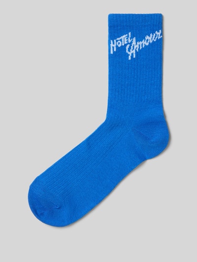 Produktfoto, Socken aus Baumwoll-Mix Modell 'MOLLY' von Selected Femme, Optik: Unifarben, Label-Print, Bundabschluss: Elastisch, Materialverarbeitung: Feinstrick