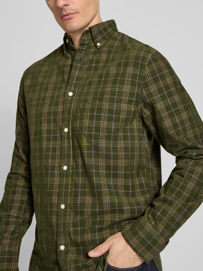 Gant Freizeithemd mit Knopfleiste Oliv 3