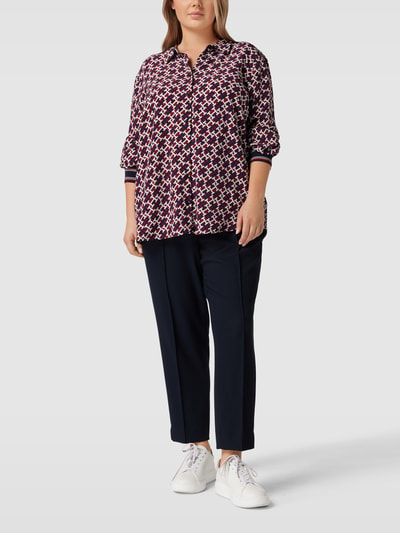 Tommy Hilfiger Curve PLUS SIZE Bluse mit Allover-Logo (dunkelrot 