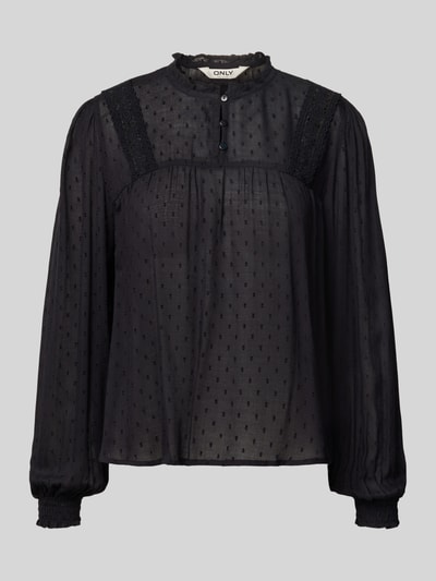 Only Relaxed fit blouse met lange mouwen van pure viscose, model 'PELIA LIFE' Zwart - 2