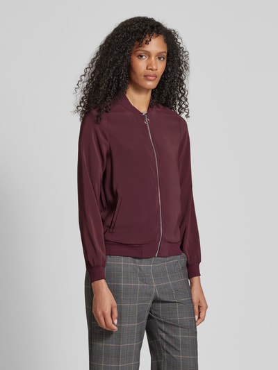 Vero Moda Regular Fit Bomberjacke mit Fly-Away Kragen Modell 'COCO' Bordeaux 4