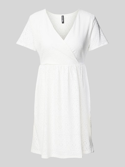 Pieces Tailliertes Minikleid mit Ausbrenner-Effekt Modell 'ABBY' Offwhite 2