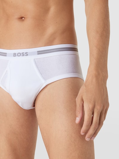 BOSS Slip met logo in band, model 'Traditional Original' Wit - 3