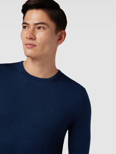 CK Calvin Klein Sweter z dzianiny z prążkowanymi wykończeniami Czarny 3