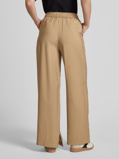 YAS Wide Leg Stoffhose mit aufgesetzten Taschen Modell 'ERMILLA' Camel 5