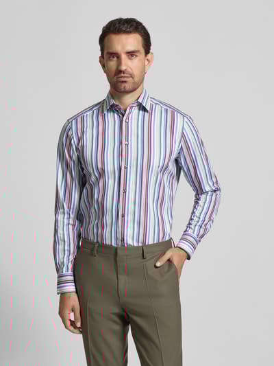 OLYMP Regular fit zakelijk overhemd met kentkraag, model 'New Kent' Marineblauw - 4