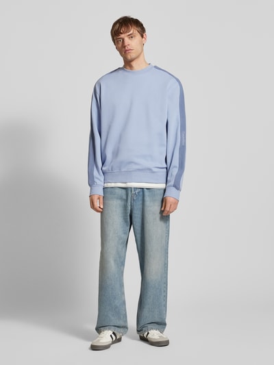 Calvin Klein Jeans Oversized Sweatshirt aus Baumwoll-Mix Hellblau 1