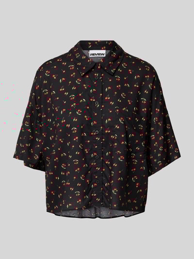 Review Relaxed fit overhemdblosue met 1/2-mouwen Zwart - 2