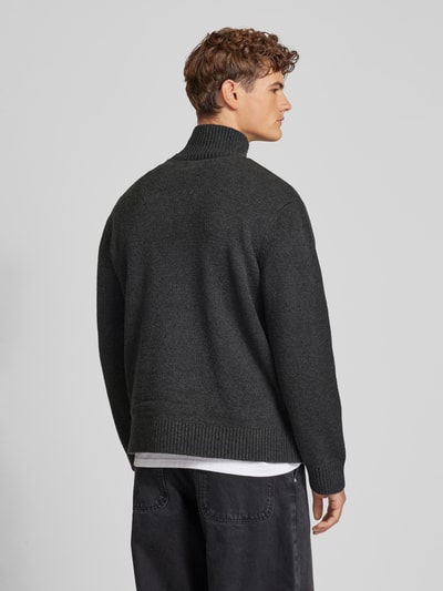 Jack & Jones Strickpullover mit Turtleneck Dunkelgrau Melange 5