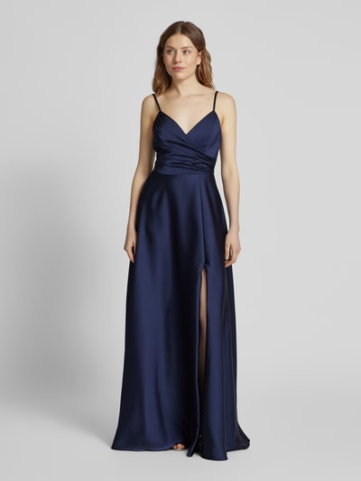 Laona Abendkleid in Wickel-Optik Dunkelblau 4