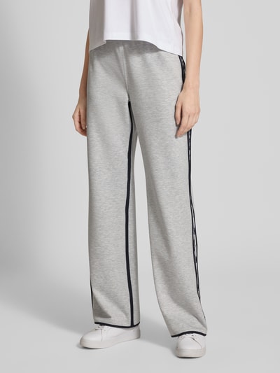 Marc Cain Wide Fit Sweatpants mit elastischem Bund Hellgrau Melange 4