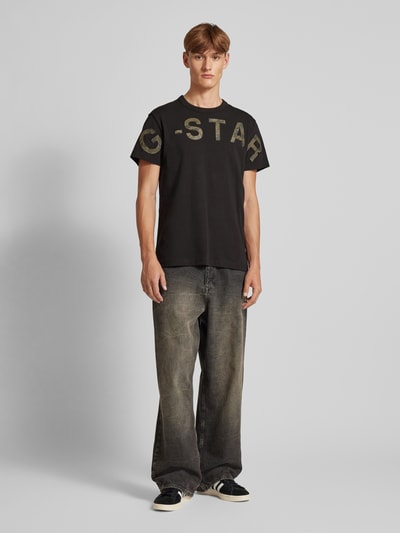 G-Star Raw T-shirt met labeldetail Zwart - 1