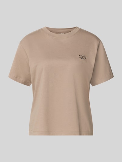 Produktfoto, Regular Fit T-Shirt mit Motiv-Stitching von Jake*s Casual in Beige, reine Baumwolle, Rundhalsausschnitt, glatte Textur