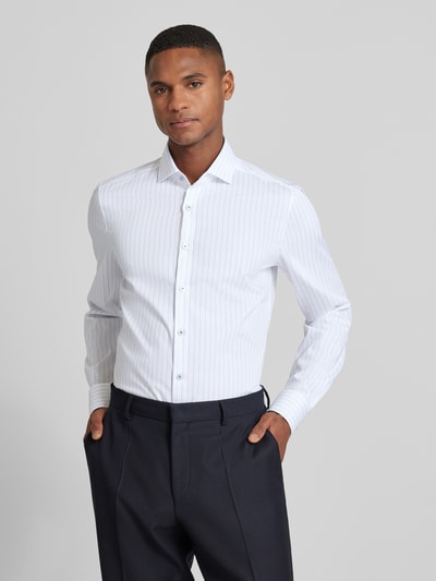 OLYMP Level 5 Slim Fit Businesshemd aus Baumwoll-Mix mit Kentkragen Bleu 4