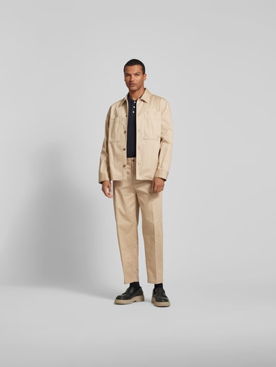 MAISON KITSUNE Stoffhose aus reiner Baumwolle Sand 1