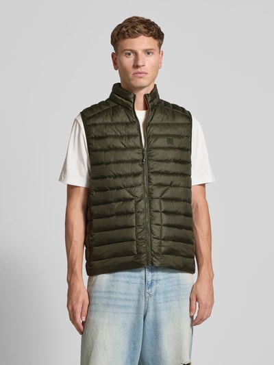 Jack & Jones Gewatteerde bodywarmer met ritszakken Olijfgroen - 4