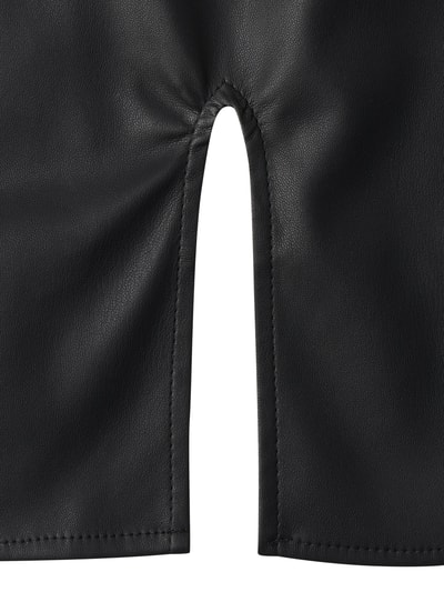 NA-KD Matiamu By Sofia x NA-KD Minirock in Leder-Optik  Schwarz 5