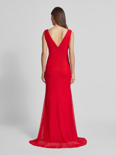 TROYDEN COLLECTION Abendkleid mit Taillenband Rot 5