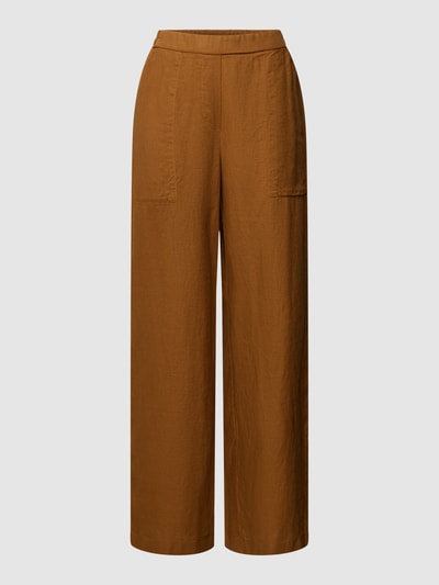 Marc O'Polo Leinenhose mit Ziernähten Mittelbraun 2