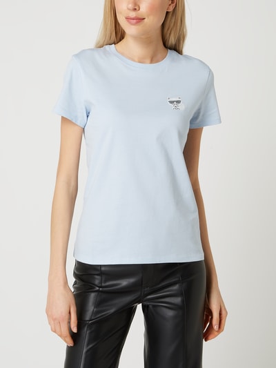 Karl Lagerfeld T-Shirt aus Bio-Baumwolle  Hellblau 4